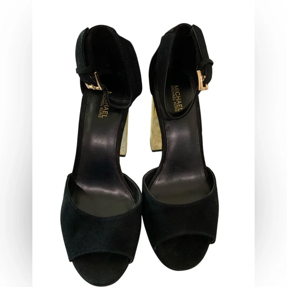 MICHAEL Michael Kors Porter Ankle Strap Platforms Size 7M Party Date Night Event - Picture 2 of 11